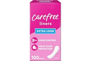 Carefree Panty Liners for Women, Extra Long, Unwrapped, Unscented, 100ct | Pantiliners, Carefree, Daily for Women, Light Periods and Leaks, 8-Hour Odor Control|100ct (Packaging May Vary)