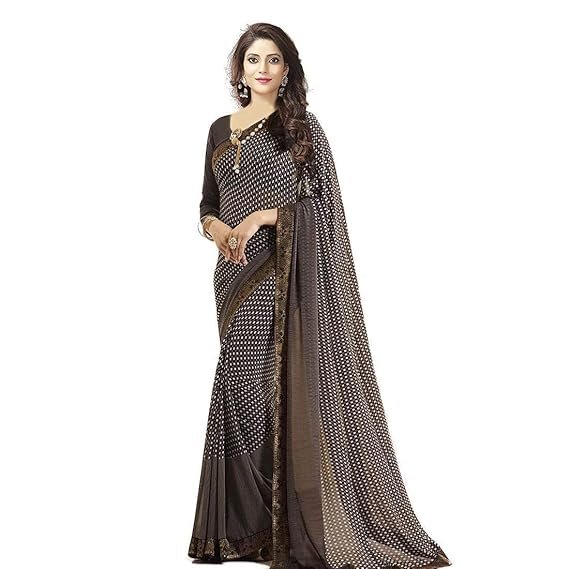 Women's Georgette Saree With Blouse Piece