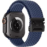 MUIPIK Parachute Buckle Strap for iWatch Series10-1 SE/Ultra3 2 1,Braided Solo Loop Elastic Nylon Sports Band Compatible with Apple Watch Bands