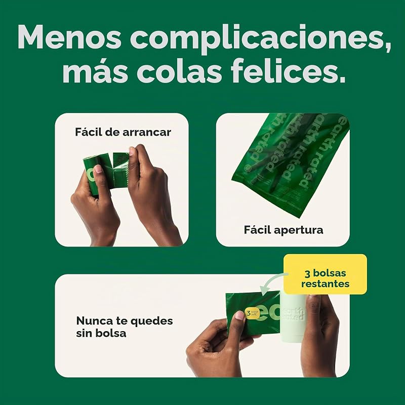 Bolsas para heces de perro, para mascotas a prueba de fugas y extragruesas, aptas para perros de cualquier tamaño, Rollos de recarga, aroma a lananda, 600 unidades