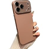 Caseative for iPhone 17 Pro Max Case, Brown | Solid Color Full Camera Lens Protection