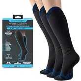 Copper Fit Mobilizer Compression Socks Easy On &amp; Off Improves Circulation, Reduces Swelling for Men &amp; Women, Work &amp; Running