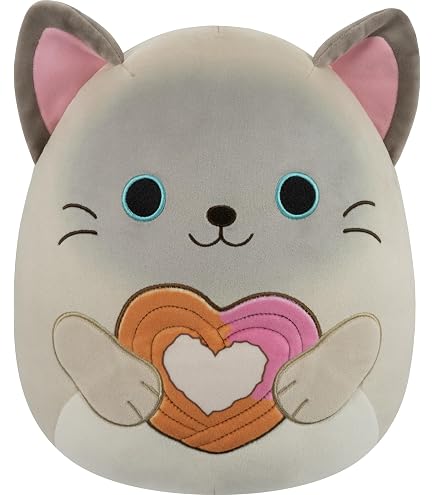 Peluche Squishmallows FuzzAMallows Rune The Lucky Cat - Tamaño 30 Cm, Terciopelo Exclusivo 2024, Ultra Suave