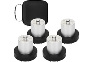 Pulaim Jack Pucks, Aluminum Lift Adapter Set - Compatible with Rivian R1T/R1S, Heavy Duty Floor Jack Lift Point with 4-Piece Set, Removable Non-Slip Pads, Storage Case