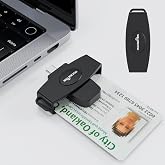 CAC Reader, DOD Military USB C Common Access CAC Card Reader, USB Smartfold Type C Smart Card Reader SIM Card Reader Compatible with Windows, Mac OS (Mini Portable)