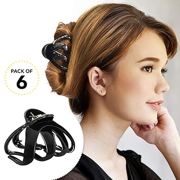Amazon Com Rc Roche Ornament 6 Pcs Womens Hair Plastic Flat Claw