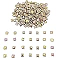 500g/1.1lb Random Color Irregular Ceramics Mosaic Tiles,DIY Making Creative Ceramic Mosaic Tiles for DIY Craft Plates Flowerpots Vases Cups Mosaic Making Supplies (0.47“ Square Pearl Champagne)
