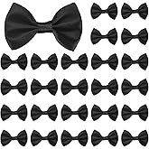 M METERXITY 60-Pack 1.5 Inch Mini Ribbon Bows|Premium Polyester Craft Bows for Gift Wrapping, Wedding Favors, DIY Hair Accessories, Christmas & Party Decoration [Black]