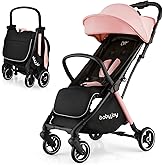 BABY JOY Lightweight Baby Stroller, Compact Travel Stroller for Airplane, Infant Toddler Stroller w/Adjustable Backrest & Can