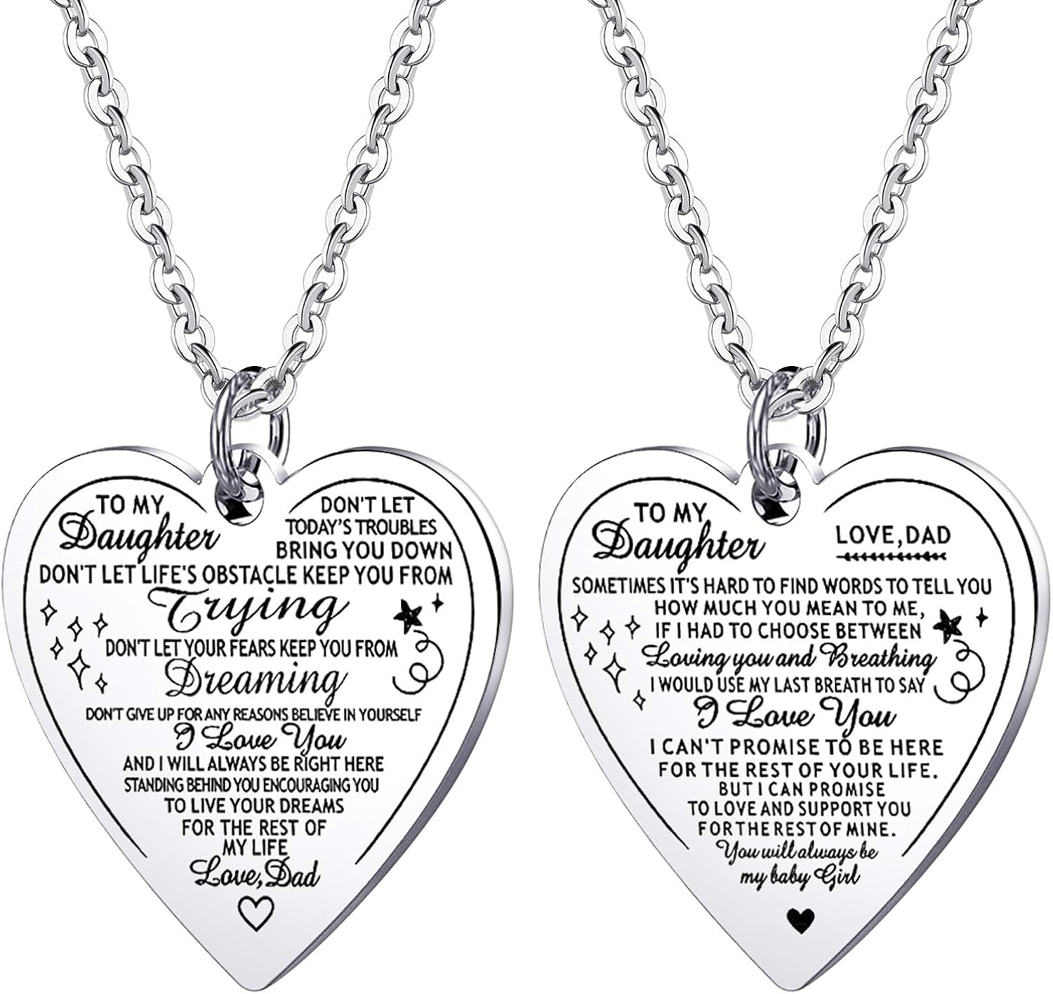 daughter necklace from mom and dad