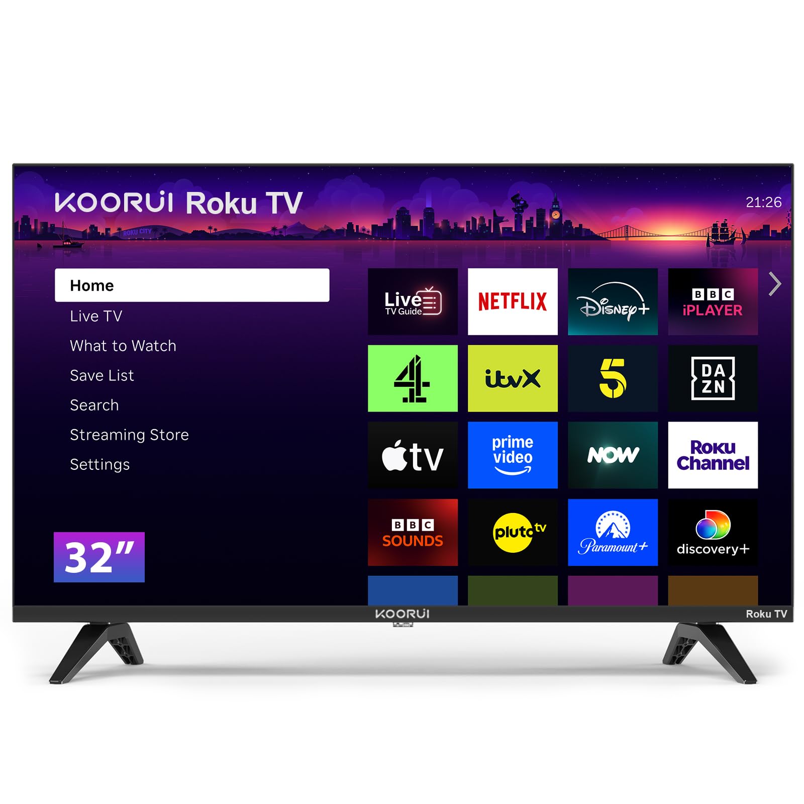 KOORUI Roku TV 32" Smart TV, 32 Inch HD...