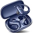 kurdene Wireless Earbuds Bluetooth Headphones Sport,Over Ear Buds with Deep Bass Sound,60Hrs Playtime Earphones Redesigned Comfort Fit with Earhooks for Running,Meeting,Workout-Blue
