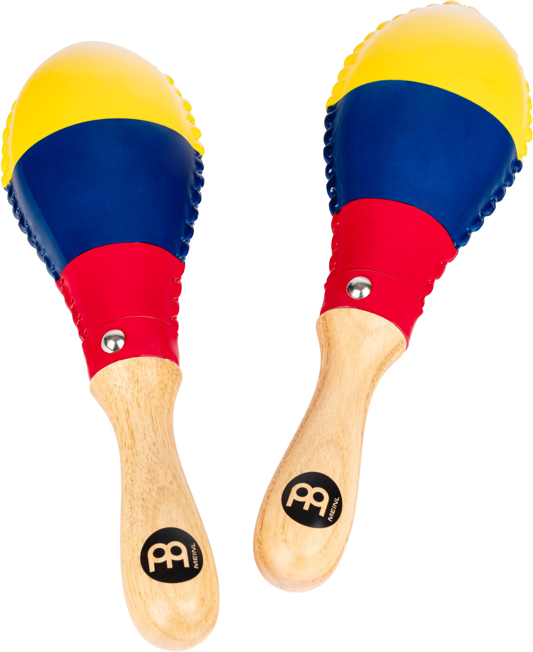 Meinl Percussion Rawhide Maracas Shaker - 2 Traditional Musical Instruments with Warm Sound - Rawhide/Wood, Multicolored (MSM3CO)