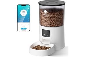 PETULTRA Automatic Cat Feeder with APP, Cat Food Dispenser WiFi, 4L Timed Auto Pet Feeder Programmable, 10 Meals Per Day for Dry Food, Dual Power Supply, Desiccant Bag, 10s Voice Recorder