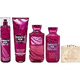 Bath & Body Works Perfect In Pink Deluxe Gift Set - Fragrance Mist - Body Cream - Body Wash and Body Lotion - with a Himalayan Salts Springs Bar Soap - Full Size