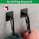 The Bog Standard Black Towel Holder 2 Pack Self Adhesive 304 Stainless Steel No view 9