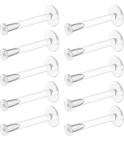 thumbnail image 2 of 316L Surgical Steel Screw Fit Flesh Tunnel Ear Plugs – 16G To 00G, 10mm Length, Pair 2 of 4