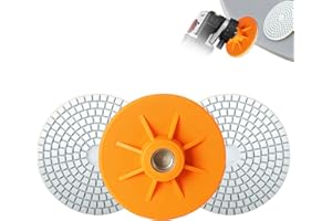 ACFAN 4" Diamond Polishing Pads Kit for Angle Grinder 5/8"-11 UNC,Concrete & Stone Polishing Pads Set for Granite,Marble,Tile,Quartz,Glass,Ceramic.Wet/Dry Diamond Sanding & Edge Trimming Discs (3PCS)