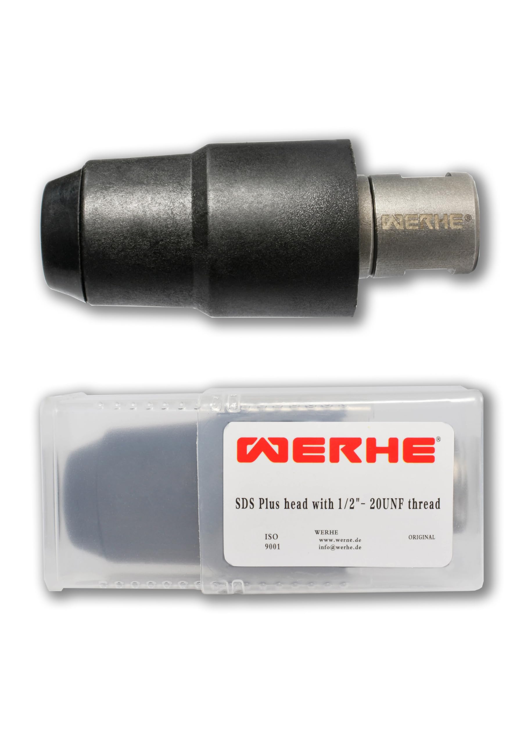 WERHE® SDS Plus Drill Chuck from 1/2-20UNF Adapter - SDS Plus Mount - Adapter Piece for Using SDS Plus Concrete Drill or Concrete Hole Saw