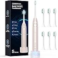 Operan Electric Toothbrush for Adults and Kids High Power Sonic Rechargeable Toothbrush with Smart Timer 5 Modes 6 Brush Heads 40,000 VPM Motor 6 Hours Fast Charge for 100 Days (Champagne)