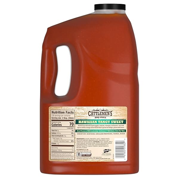CATTLEMEN’S HAWAIIAN TANGY SWEET BBQ SAUCE, 1 GAL