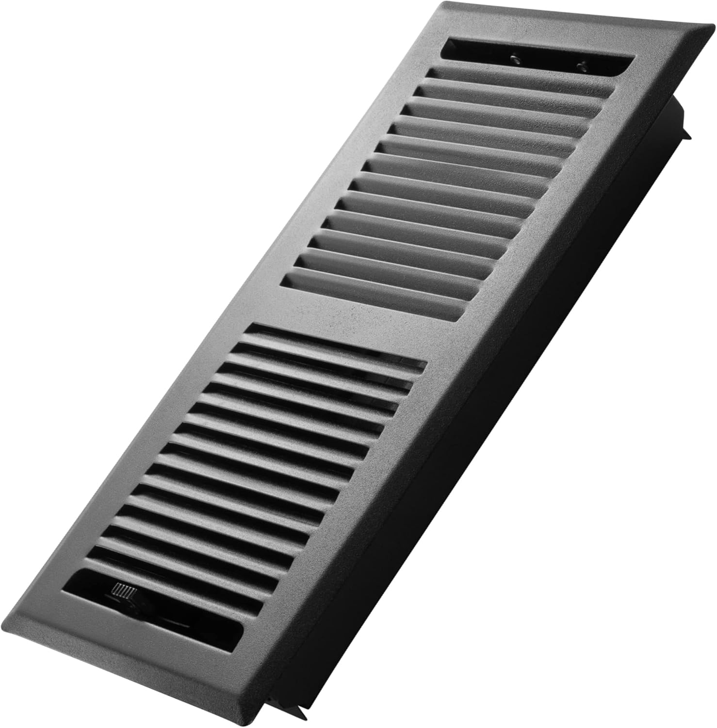 Registers, Grilles & Vents - Home Intuition Contemporary 4x12 Inch Decorative Floor Register Vent with Mesh Cover Trap, Matte Black