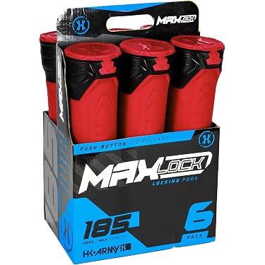 6 Pod Per Paintball Da 130 Palline - Flip Top, Calibro .68, Colore Nero
