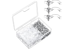 Boao 200 Pack Christmas LED Strip Light Mounting Brackets Fixing Clips One Side LED Light Clamps with Screws for 10 mm Wide