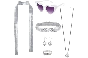 70s Disco Accessories for Women 70s Disco Costume Accessory Set for Party Halloween Cosplay
