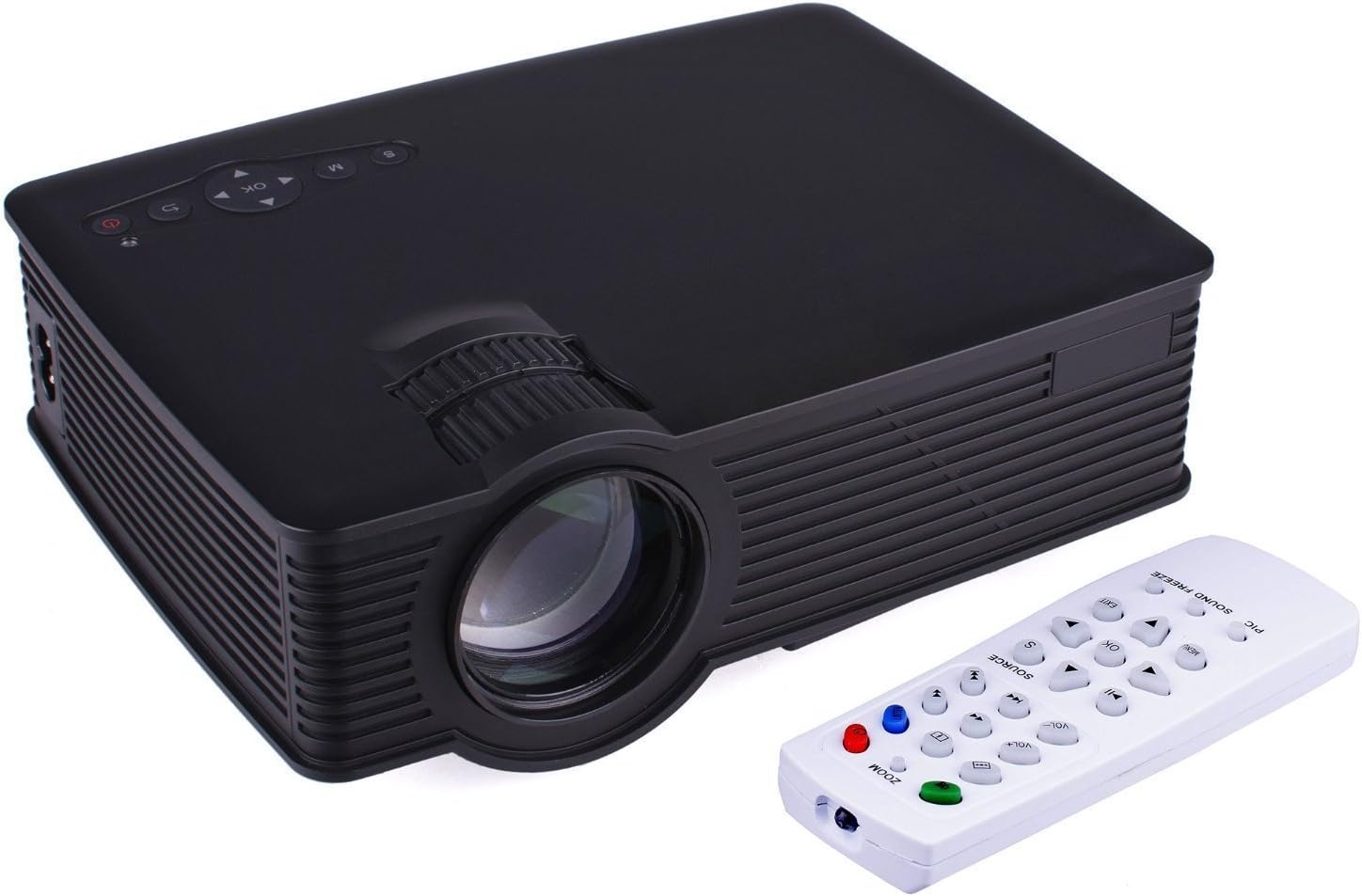 T2 LED LCD (WVGA) Mini Video Projector - International Version (No Warranty) - DIY Series - Black (FP8048T2-IV1)