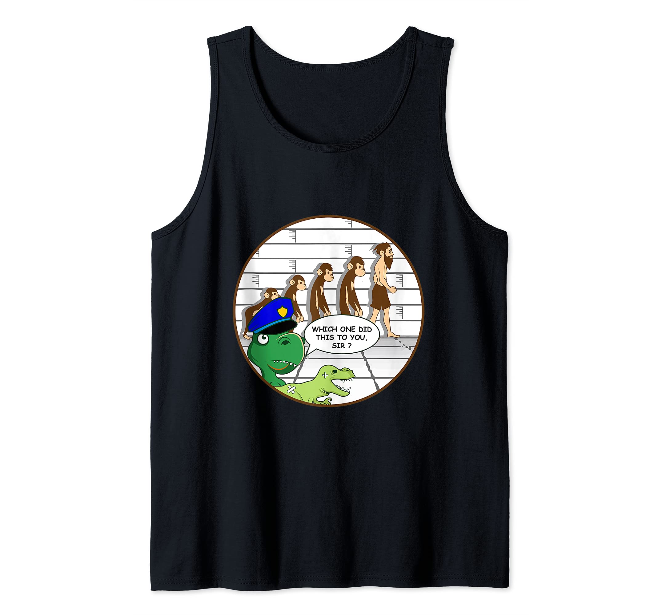 Dinosaur Human Joker and Comedian Tank Top