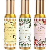 Room Spray, Balsamic Cedar, Apples, Gingerbread Cookies, 3 Pack, Each 4 fl oz, Concentrated Room Spray, Air Freshener for Home, Long-Lasting Odor Eliminator for Bathroom and Office
