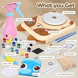Skirfy Pottery Wheel for Kids Clay Sculpting Tools