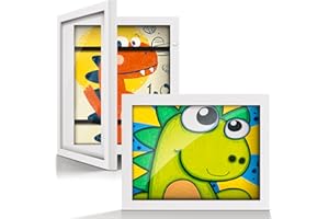 Artfeel 2-Pack 10x12.5 Kids Art Frames,Front Opening Kids Artwork Frames Changeable Child Artwork Picture Display,Children Storage Frame for Wall,Holds 50pcs Drawings,Craft,Art Project,Schoolwork.
