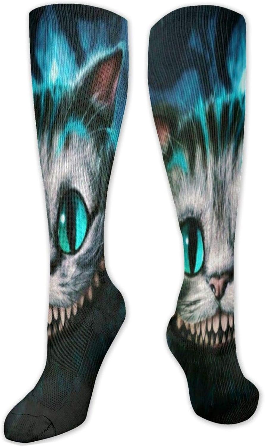 Anime Cheshire Cat Socks Casual Breathable Sport Sock Lightweight Tube