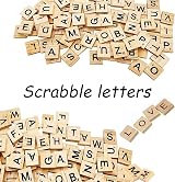Vexquivera 100pc Wooden Scrabble Letters for Crafts Educational Games Kids view 5