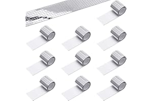 4720 Pieces Self-Adhesive Mirrors Mosaic Tiles, Glass Mirror Wall Sticker, Square Glass Mosaic Stickers Mini Mirror Stickers 