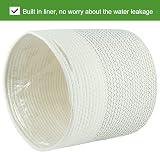 Tenn Well 30cm Plant Pot Basket with Liner Black and White Cotton Indoor view 4