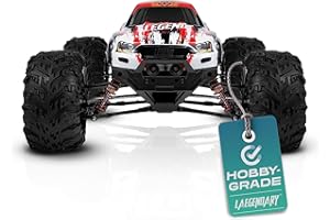 LÆGENDARY 1:10 Scale 4x4 Off-Road RC Truck - Hobby Grade Brushed Motor RC Car with Batteries, Waterproof Fast Remote Control Cars for Adults
