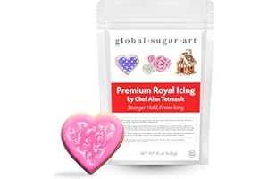Global Sugar Art Premium Royal Icing Mix, Kosher Frosting for Cookie Decorating, Made in USA, Just add Water (15 Ounces, 1 Pack)