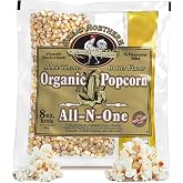 18-Count Organic Popcorn Packets - Pre-Measured 8-Ounce All-in-One Popping Machine Packs with Coconut Oil and Buttered Salt by Great Northern Popcorn