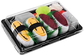 Sushi Socken 2 Paar Thunfisch Tamago-Omelett EU-Größen 36 37 38 39 40 41 42 43 44 45 46 in Europa hergestellt, ideal als Gesc
