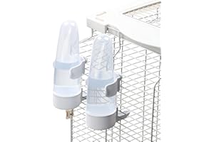 YOOSO WING Bird Feeder Automatic Bird Water Dispenser Set for Cage No Mess Parakeet Cage Water Dispenser PP Material, 200ml/6.8fl oz (2PCS)
