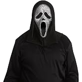 Fun World Officially Licensed Ghost Face Crystal Bling Mask Costume Accessory, Silver