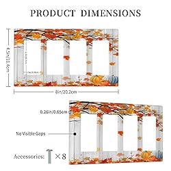 Xuejiaku Decorative Outlet Covers Rustic Red Maple