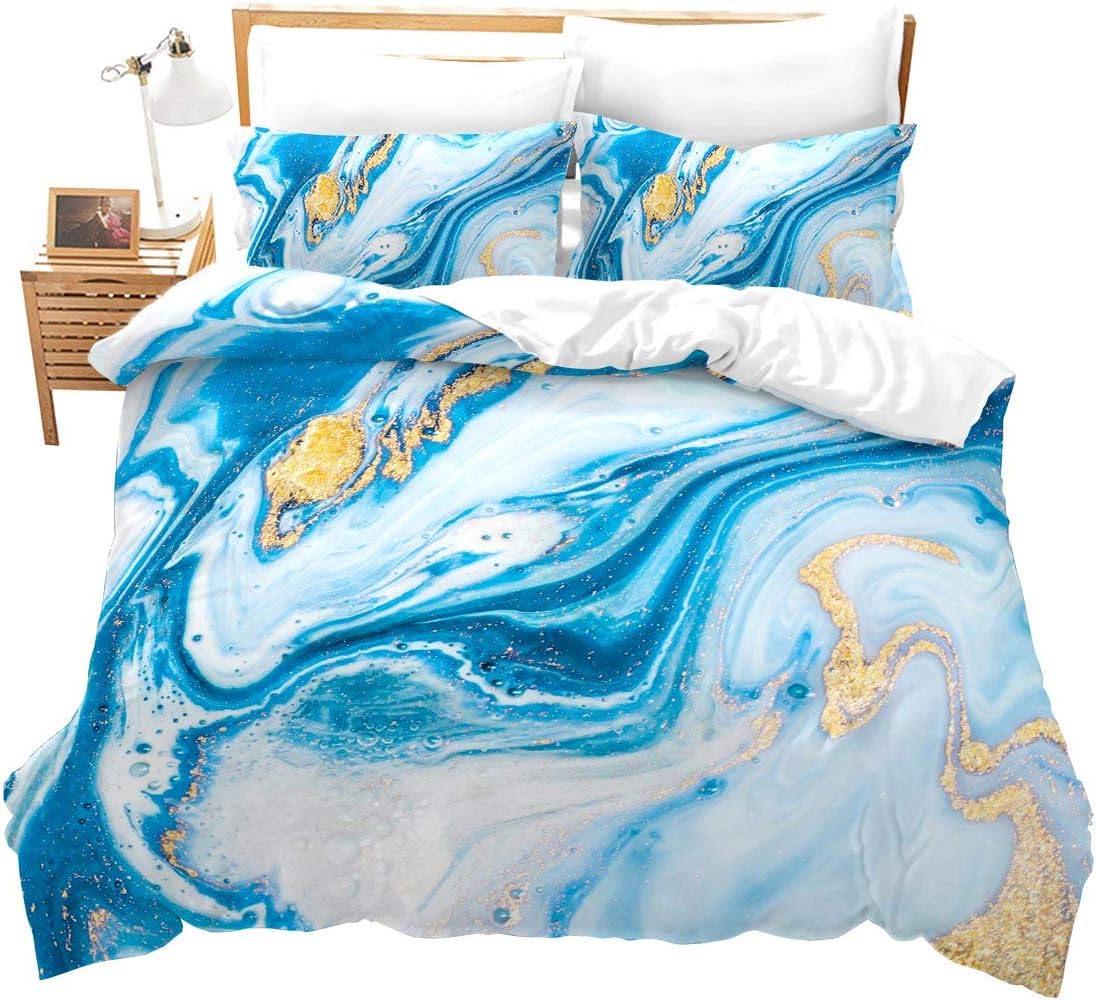 Chic Girly Marble Duvet Cover King Marble Printed Bedding