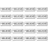 Tupalizy Believe Word Charms Rectangle Vintage Motivational Inspirational Pendant Charms for Graduation Message Resin Charm Bracelet Keychain Tag Link Jewelry Making Lanyard Cord Bags Crafts, 20PCS
