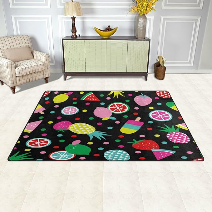 Wozo Animal Cow Print Area Rug Rugs Non Slip Floor Mat Doormats