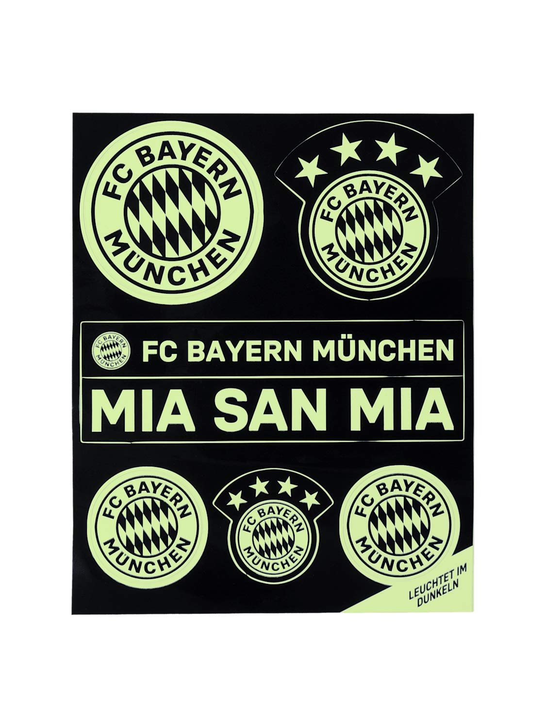 FC Bayern München Light Sticker Set Logo mia san mia