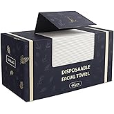 Disposable Facial Towels – Ultra Soft Biodegradable Dry Face Wipes for Sensitive Skin, Lint-Free Cleansing & Makeup Removal Towels for Daily Skincare Routine, 60 Count